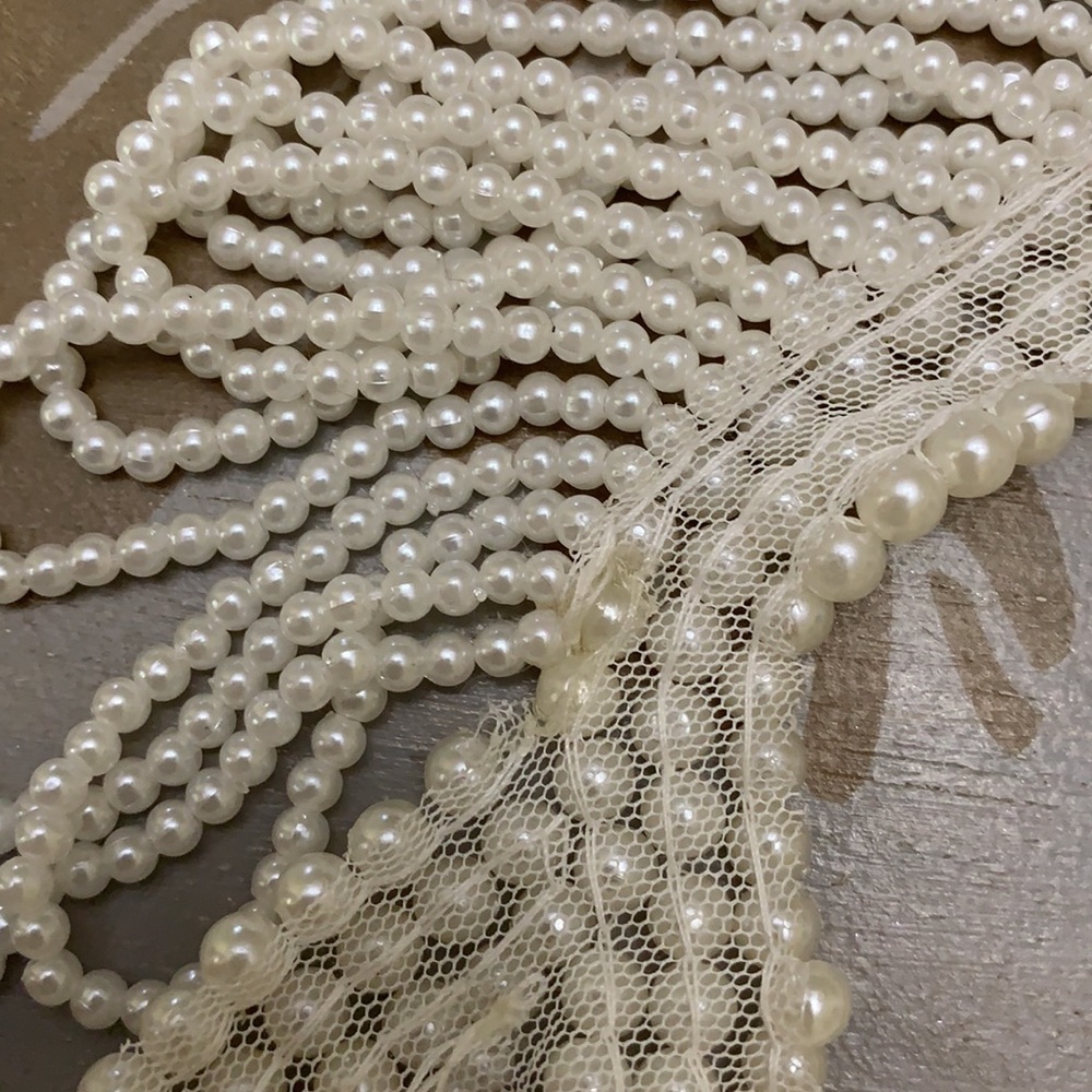 Vintage Flapper Style Pearl Statement Necklace - image 5